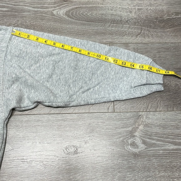 Aerie Oversized Cozy Spring Street Faux Fur Lined Hoodie Sweatshirt Gray M - Picture 8 of 16